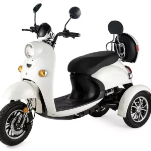 Scooter électrique 3 roues Rétro Senior Handicapé Adulte 650W VELECO ZT63 BLANC