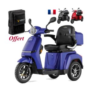 Scooter électrique à 3 roues stable PMR et séniors Veleco Turris